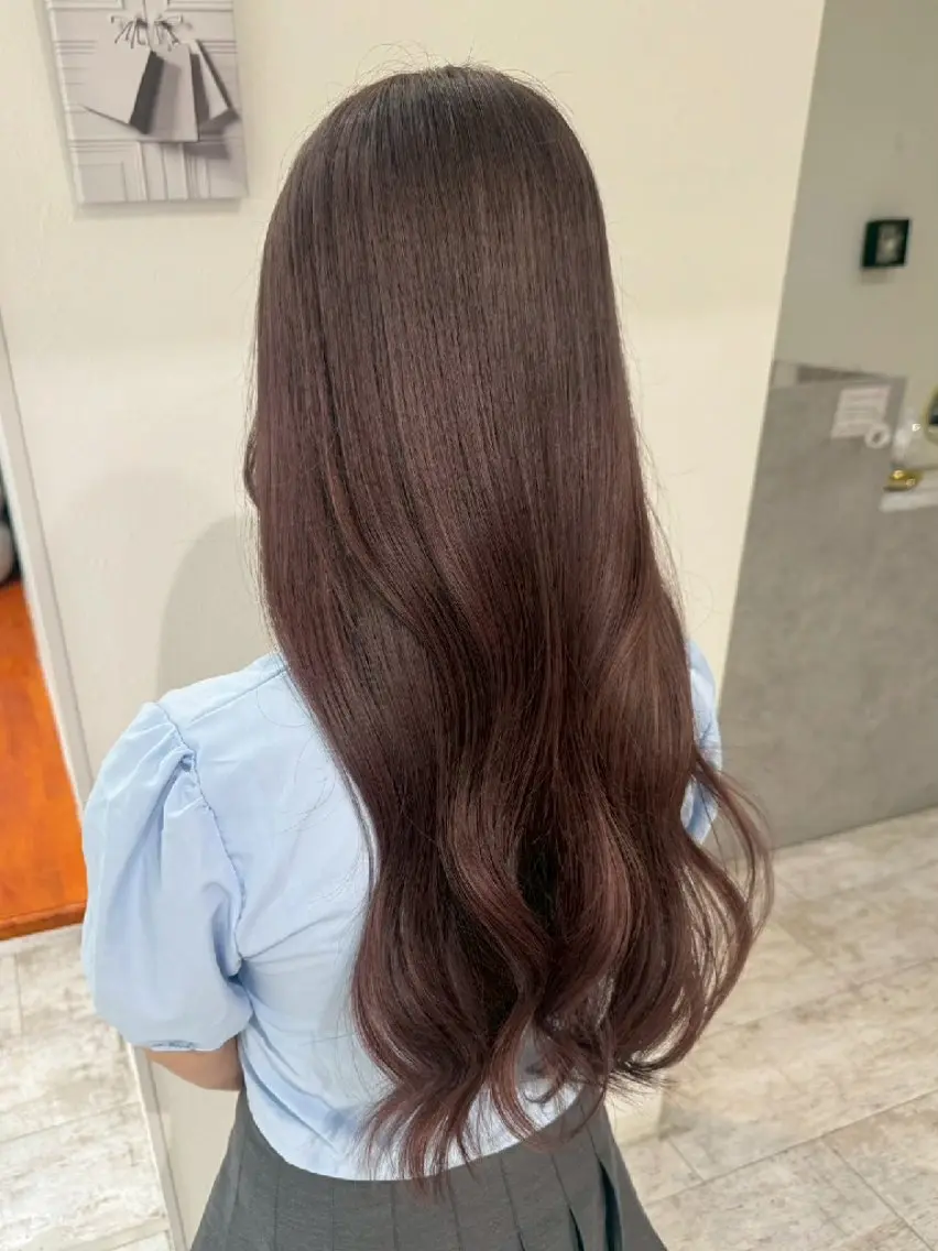 ロング カラー カット ヘアカラー トリートメント piLLon 心斎橋のヘアスタイル