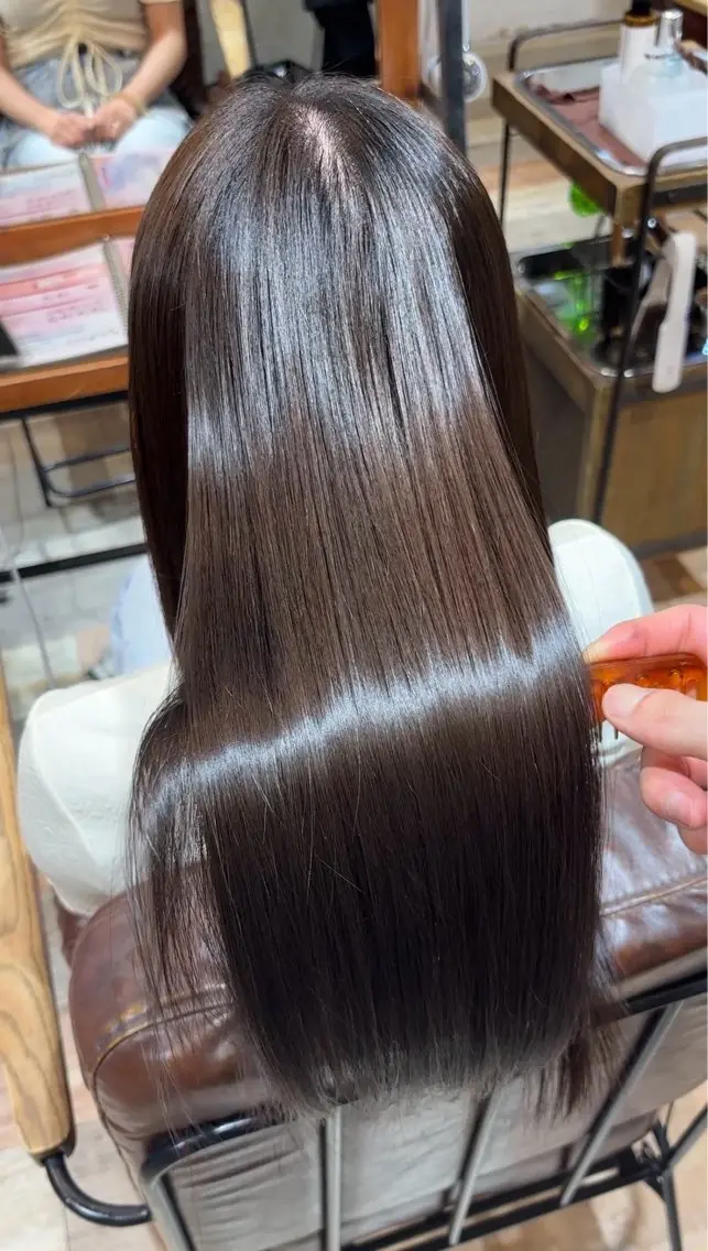 セミロング 縮毛矯正 トリートメント 髪質改善・ 縮毛矯正・清水天空のヘアスタイル