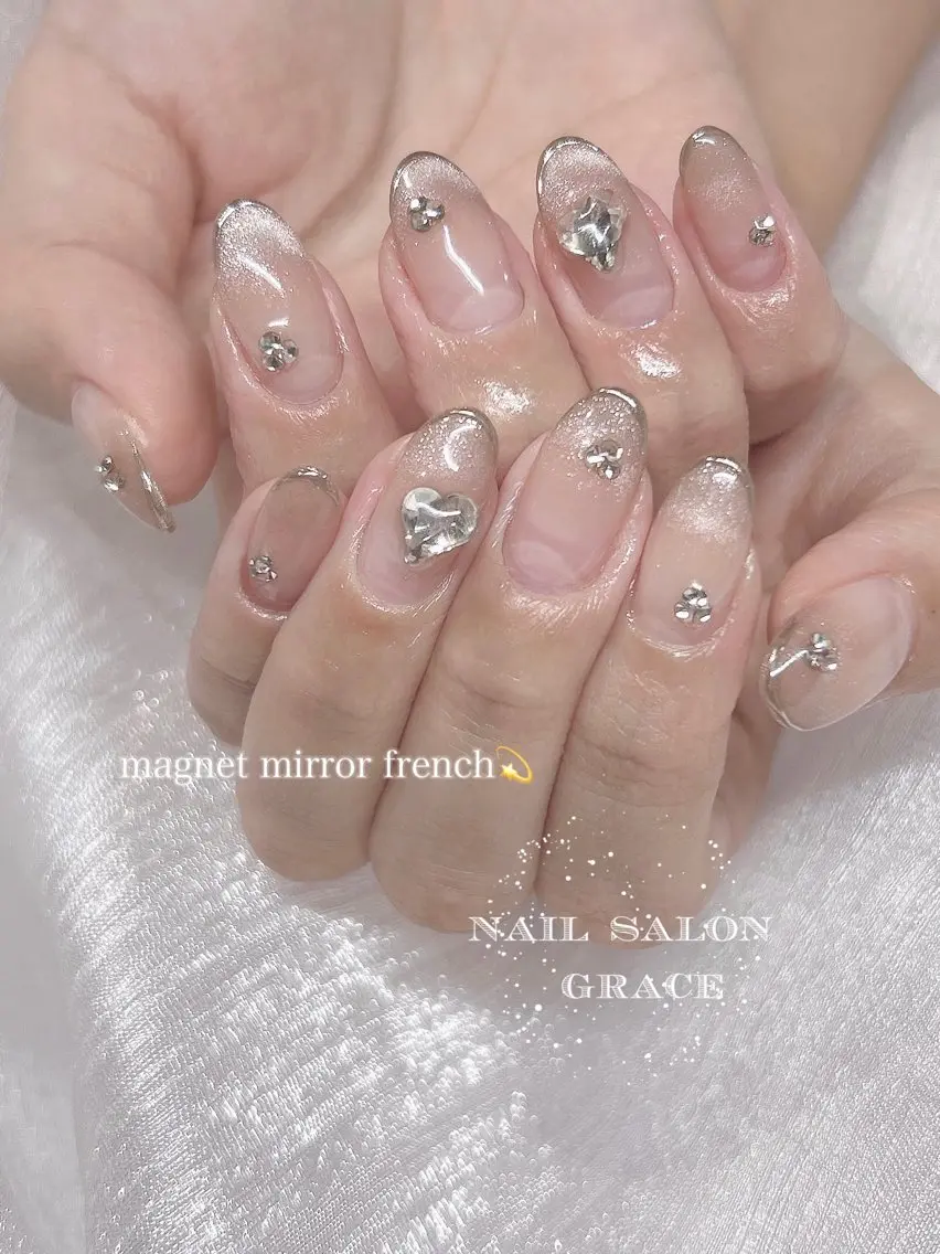 ネイル ハート キラキラネイル OASIS nailsのネイルデザイン
