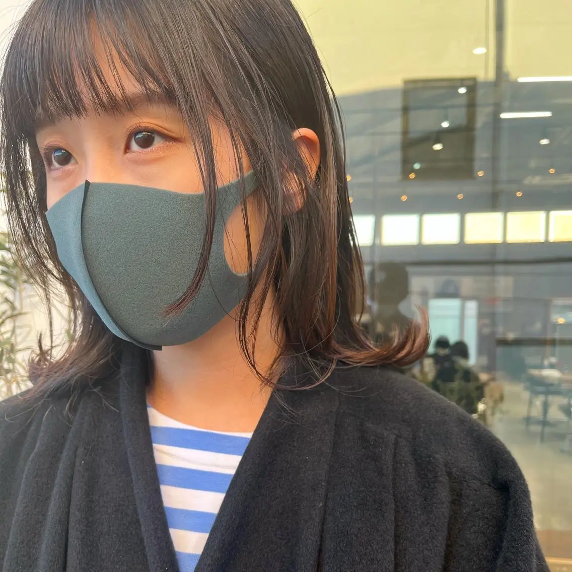 ミディアム 顔まわりレイヤー 顔周りカット レイヤーカット マンツーマン/ 藤代拓実のヘアスタイル