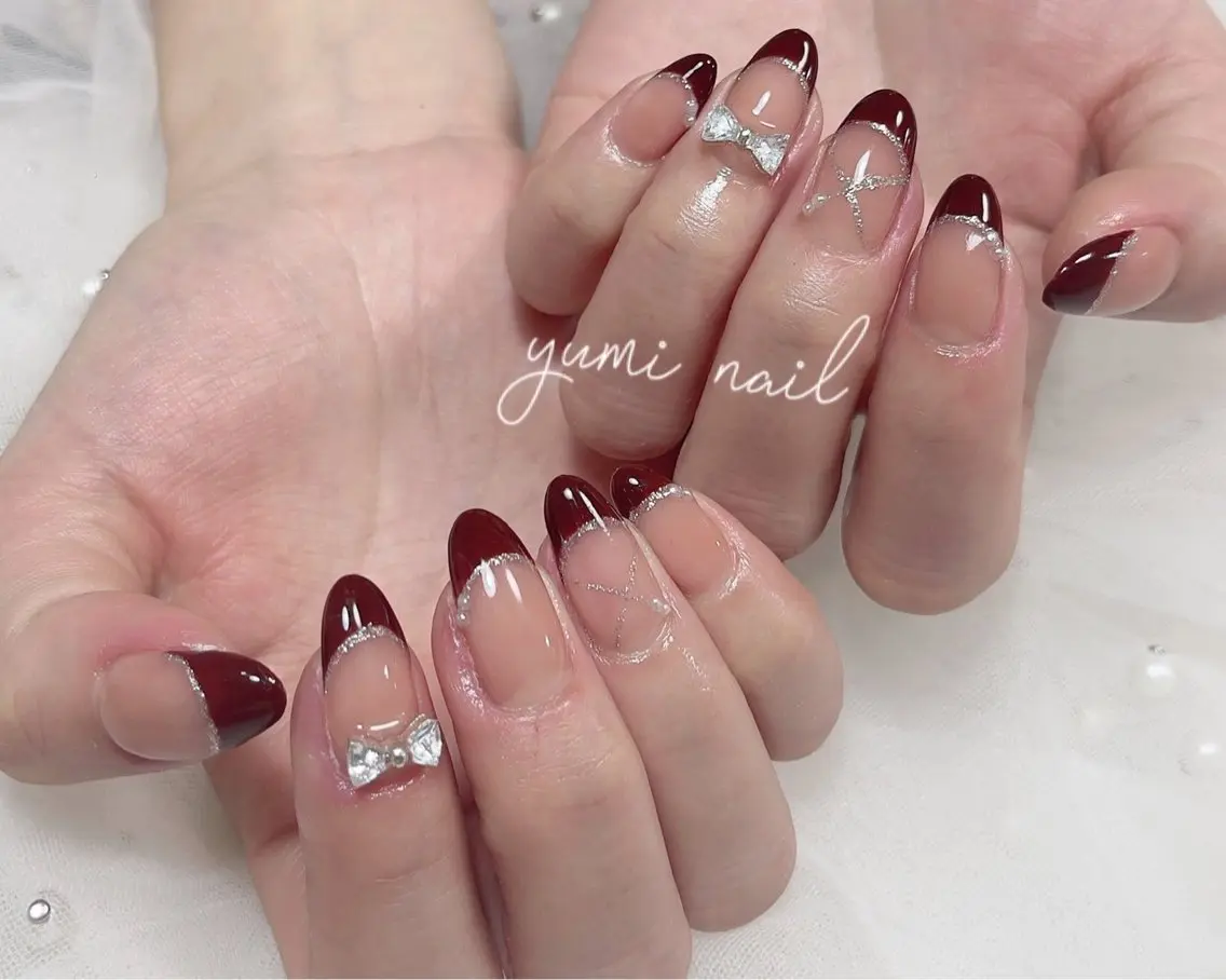 ネイル ハンドネイル 𝐲𝐮𝐦𝐢🎀 長さ出しデザイン専門のネイルデザイン