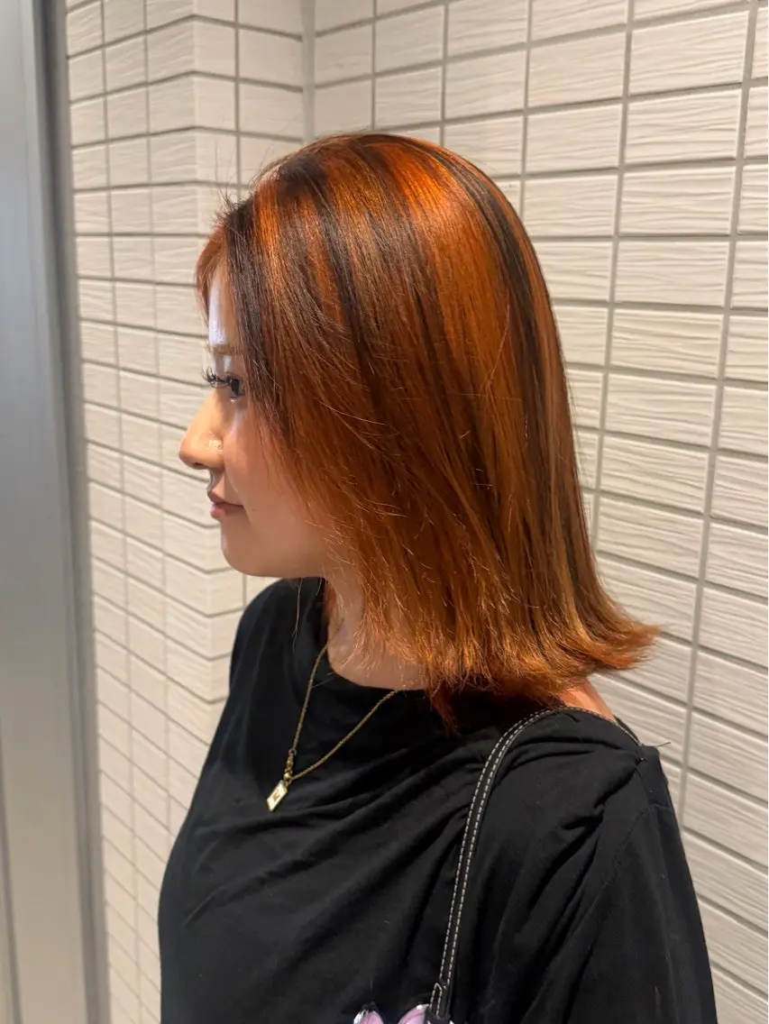ミディアム カラー 【暖色カラー+色持ち 重視】💟まなみのヘアスタイル