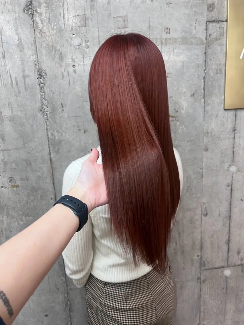 ロング カラー ブラウンカラー カシス カット ヘアカラー 韓国風ヘア 🇰🇷清水しいなのヘアスタイル