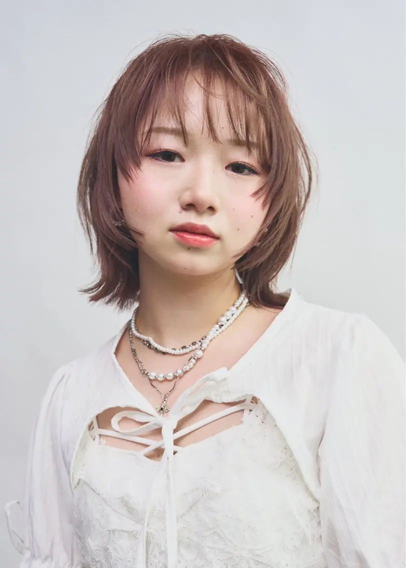 ミディアム カラー 似合わせカット カット ヘアカラー 穐山 翔也のヘアスタイル