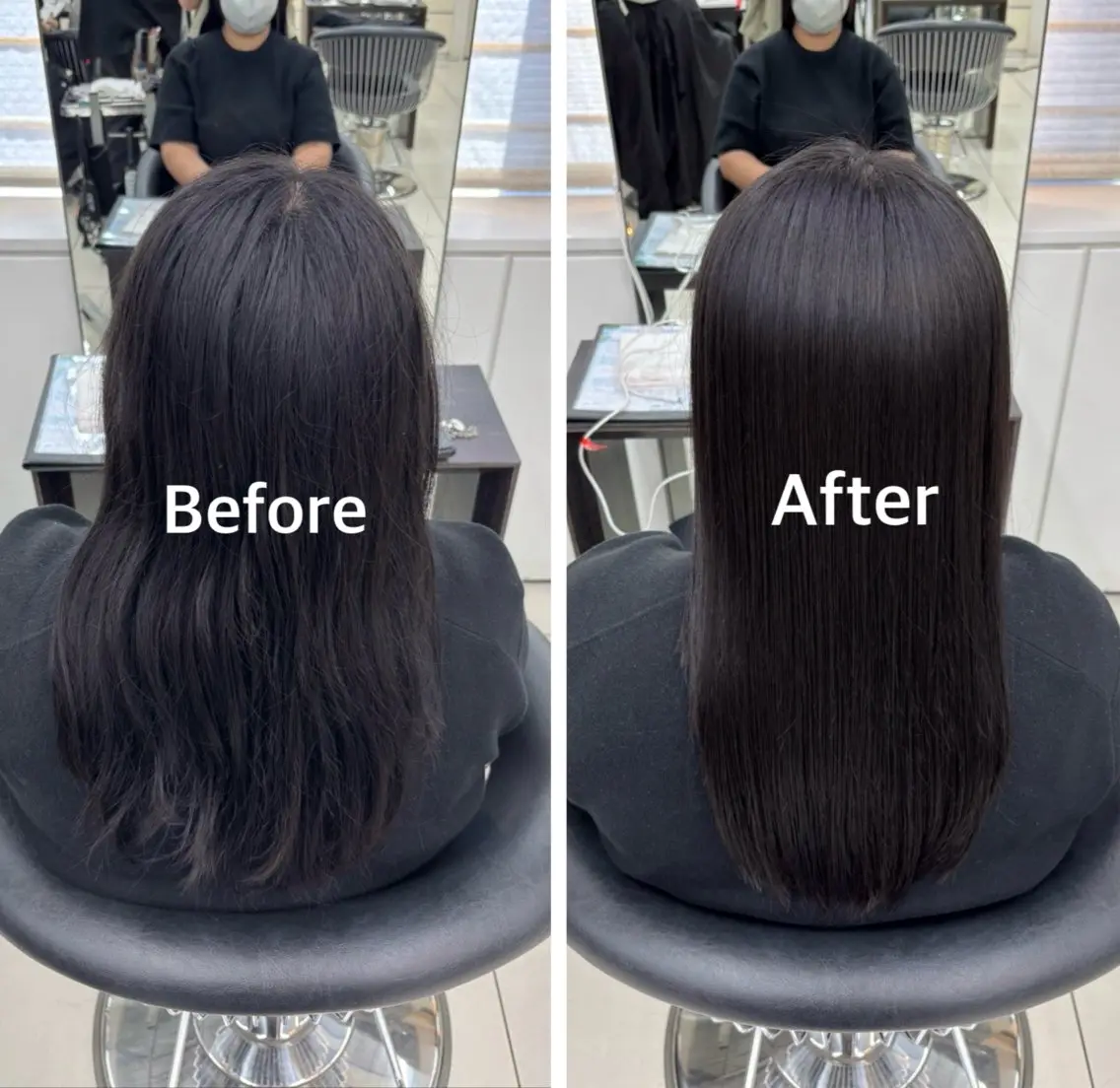 ロング 縮毛矯正 髪質改善カラー✨ るな🕊🫧のヘアスタイル