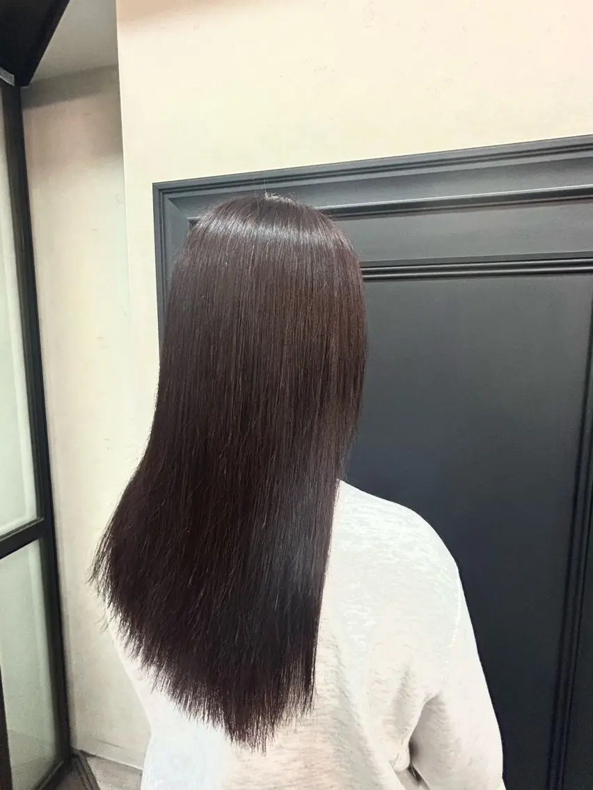 ロング 縮毛矯正 mayu なかもずのヘアスタイル