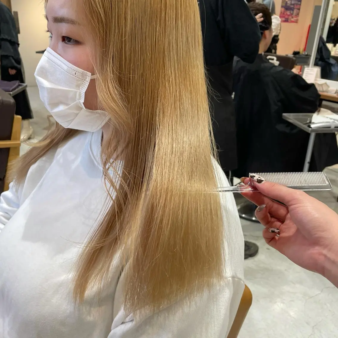 ロング ヘアカラー 大阪韓国ヘア 🦋RINKAのヘアスタイル