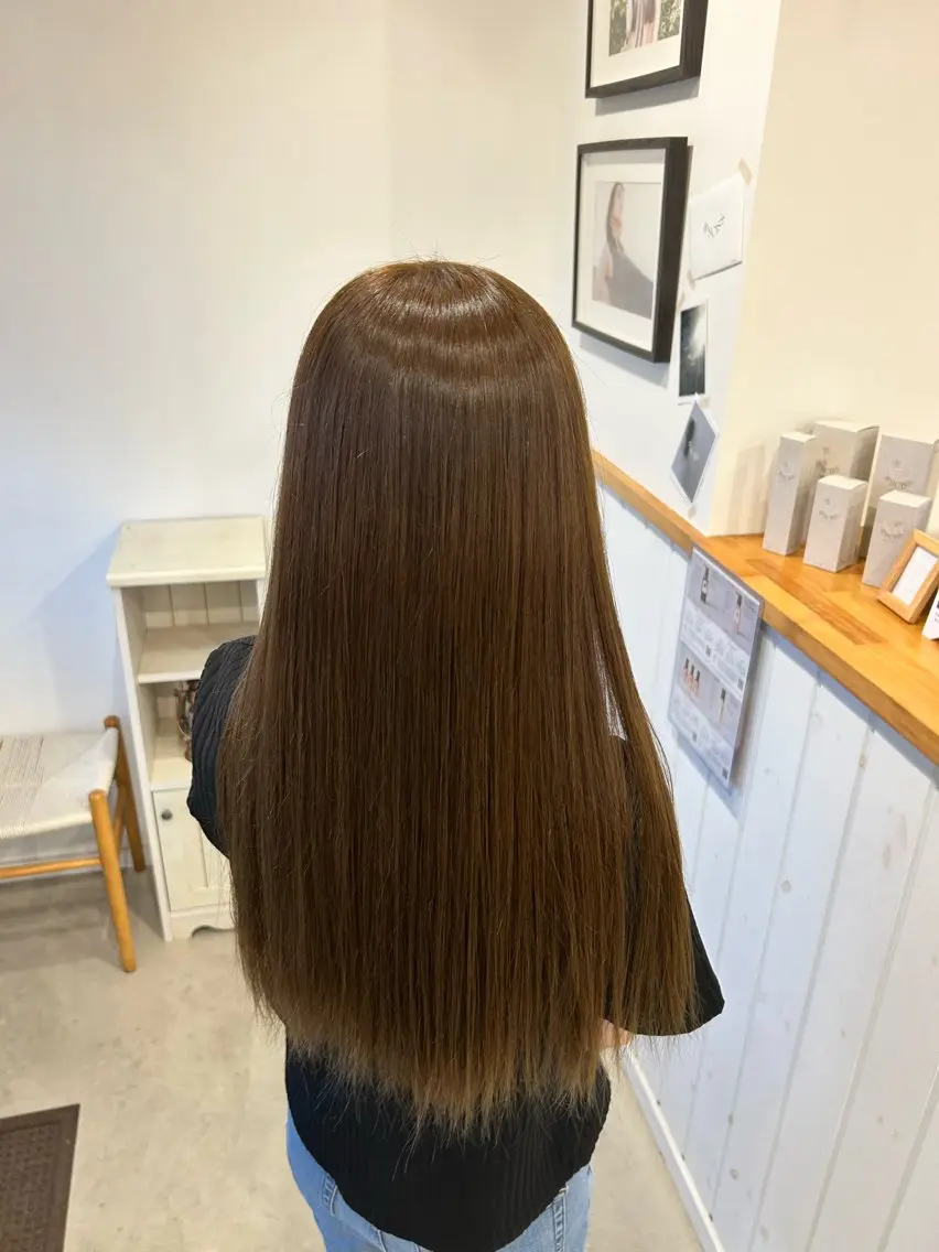 ロング カラー ベージュカラー ブリーチ ブリーチなしカラー 菊澤 拓也のヘアスタイル