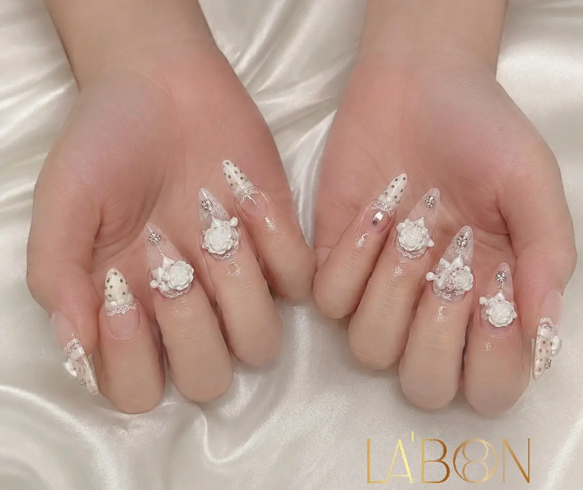 ネイル アートネイル ジェルネイル キラキラネイル 韓国ネイル ロングネイル Labon Nails Artのネイルデザイン