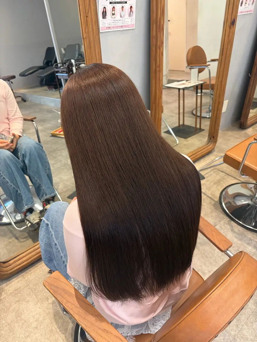 ロング カラー ブラウンカラー モカブラウン ヘアカラー トリートメント karin 🫧のヘアスタイル