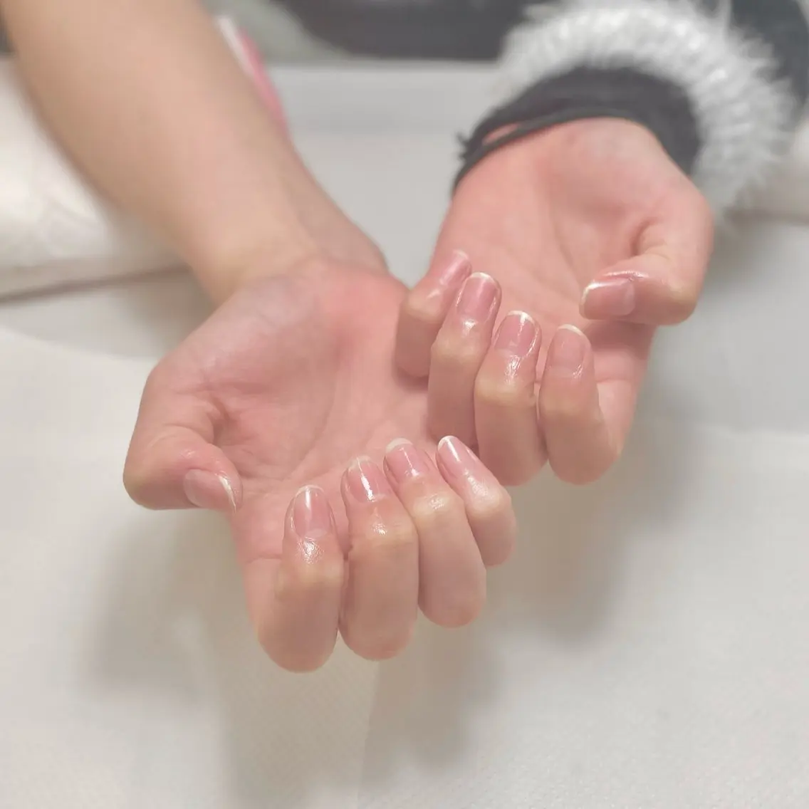 ネイル MAXKELLY正池 白フレンチ募集🕊️のネイルデザイン