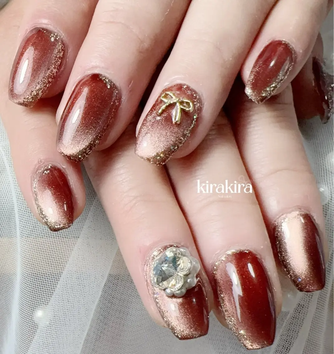 ネイル ラメ(グリッター) マグネットネイル Kirakira Nail salonのネイルデザイン