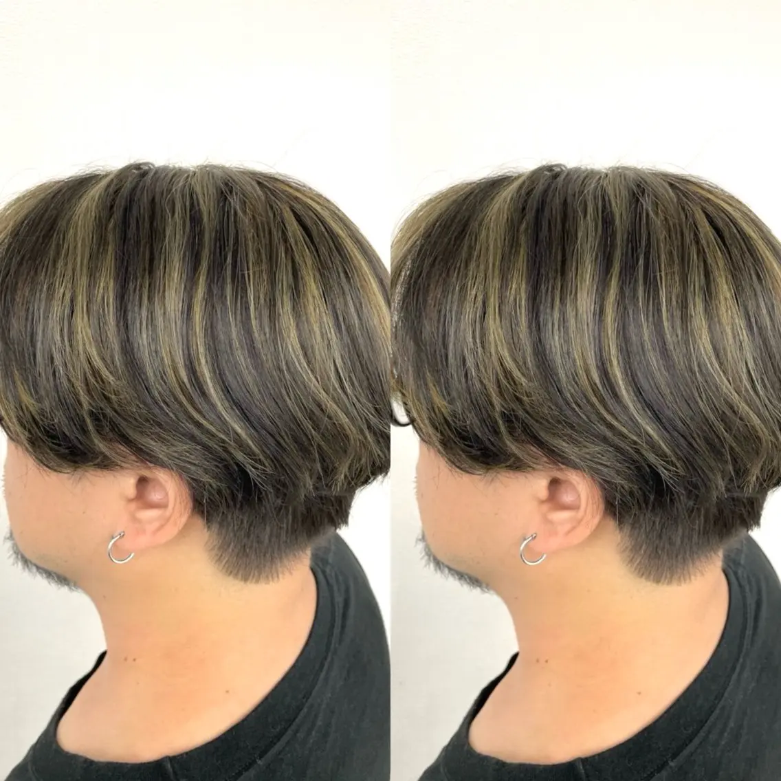 カラー メンズ メンズハイライト ベージュカラー ハイライトカラー ブリーチ無しダブル カラー🦕まどかのヘアスタイル