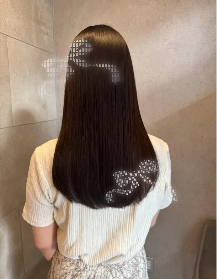 ロング カラー ブラウンカラー over hair 池袋　yuriaのヘアスタイル
