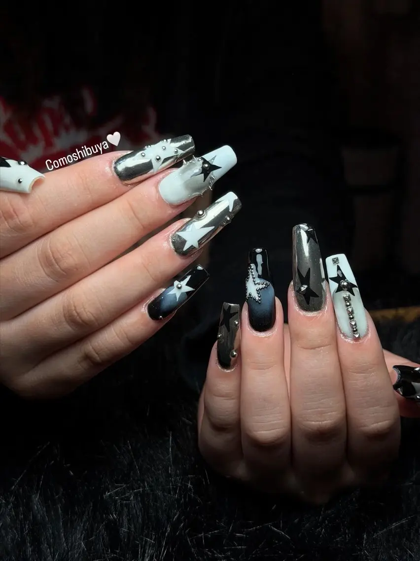 ネイル フレンチネイル グラデーション 韓国ネイル マグネットネイル シンプルネイル ハンドネイル CoMo Nailのネイルデザイン