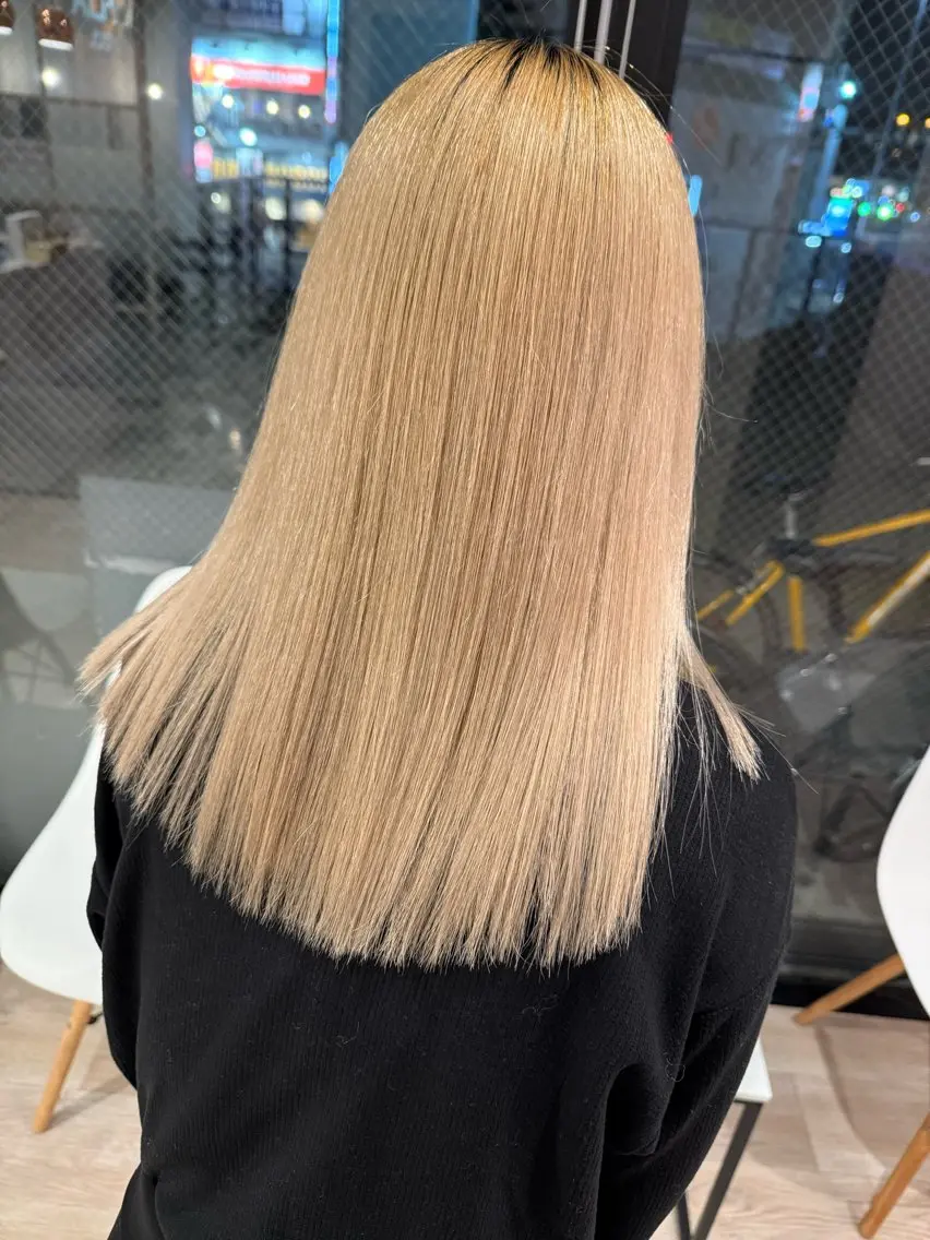 ブリーチ毛に縮毛矯正+カット✨他店で断られ続けたお客様に💁‍♂️  こだわり抜いた技術を提供致します☆の写真