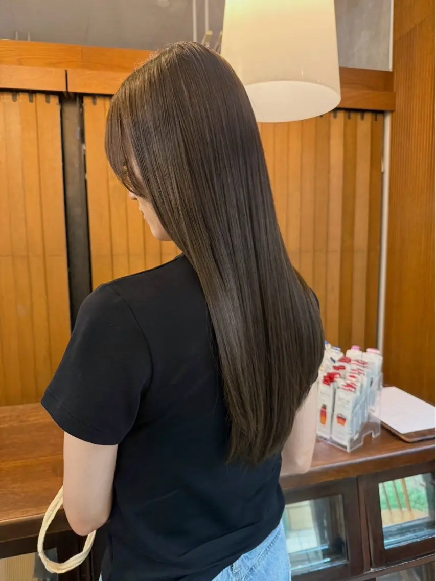 ロング 縮毛矯正 カラーモデル募集 原宿 ⋆ミイナ🥣のヘアスタイル