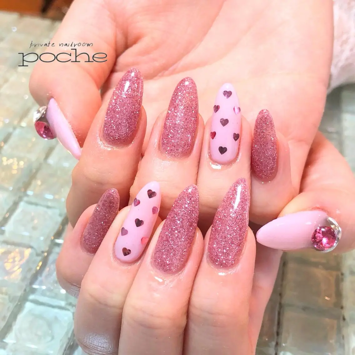 ネイル ハート シンプルネイル ハンドネイル 工藤 理恵のネイルデザイン