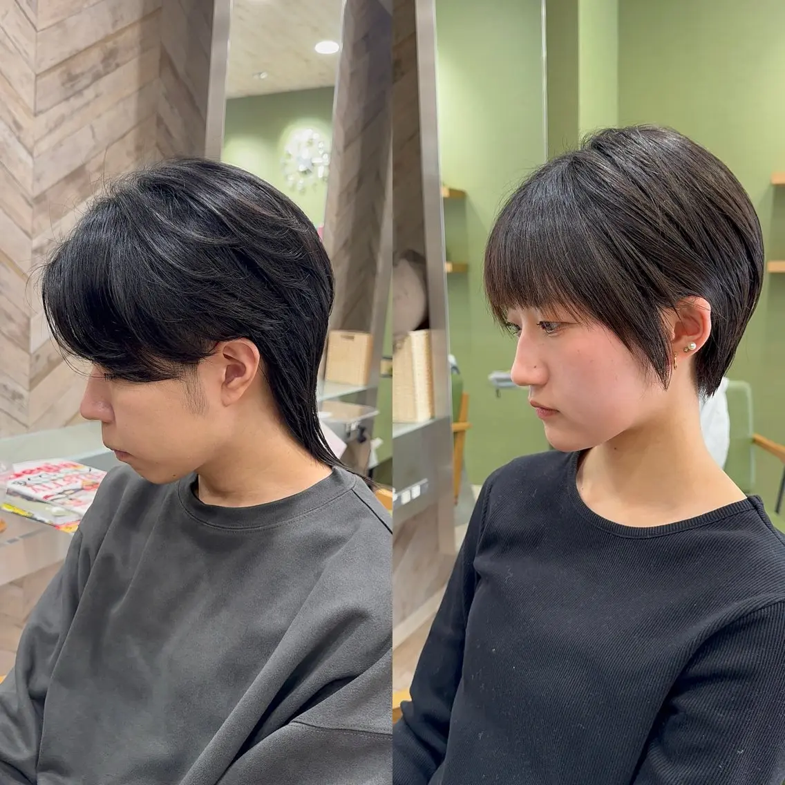 ウルフカット or ショートカットの写真