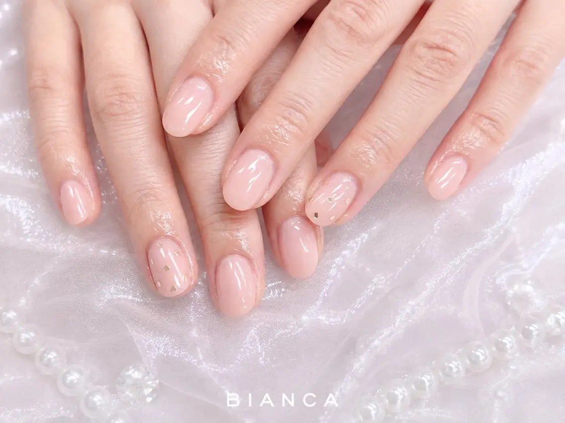 ネイル ワンカラーネイル ピンク ハンドネイル Bianca池袋 🩵Kizunaのネイルデザイン