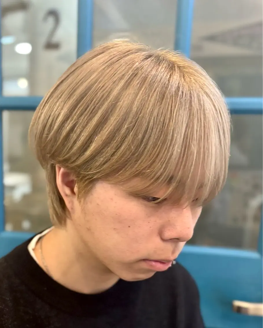 平日新規のみ🤫ショートorメンズ限定カット&ケアブリーチダブルカラー&最高級トリートメント💕の写真