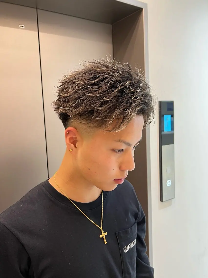 ショート カラー パーマ 渋谷 【メンズ特化】ナゴムのヘアスタイル
