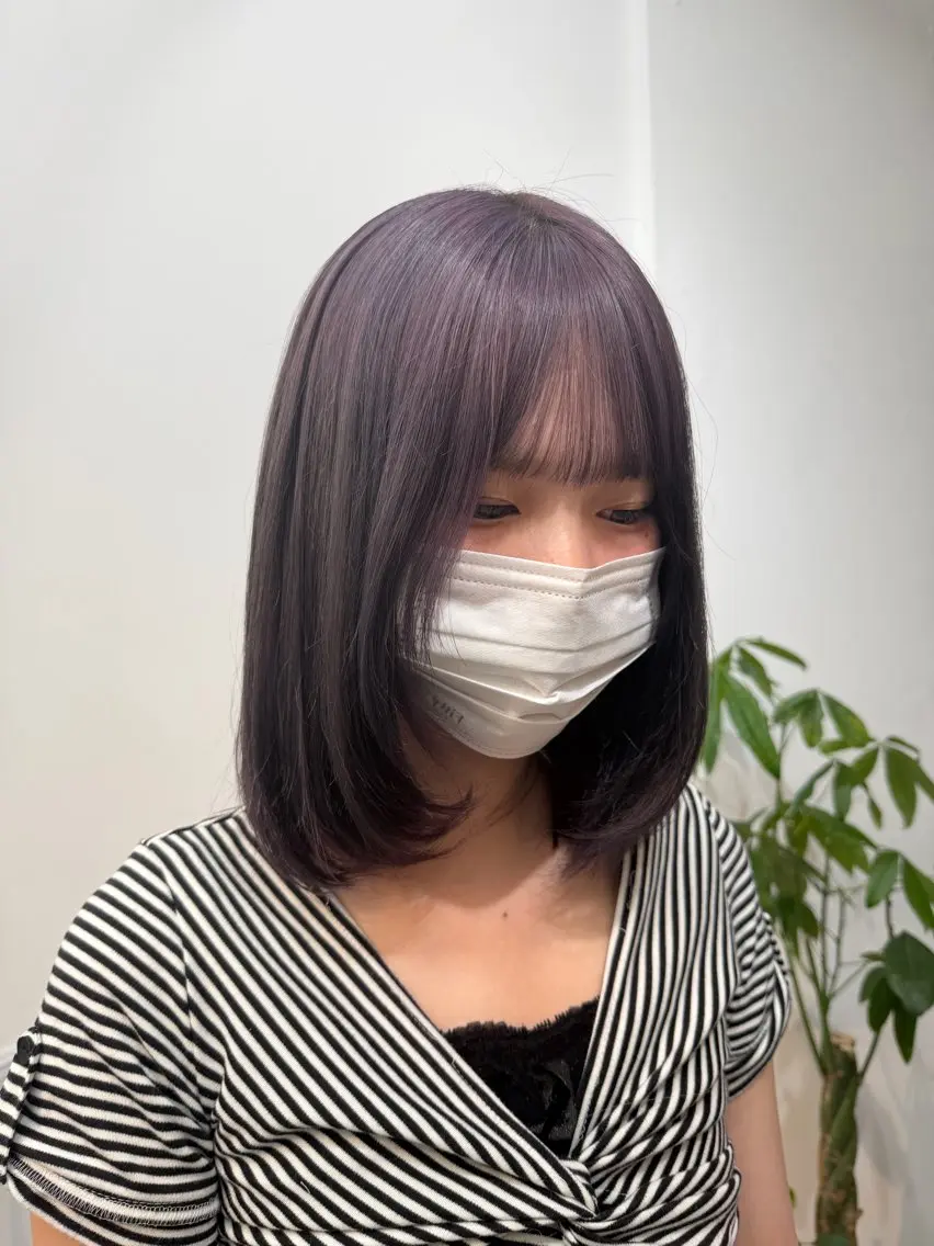 ミディアム カラー ヘアカラー 金澤 希空のヘアスタイル