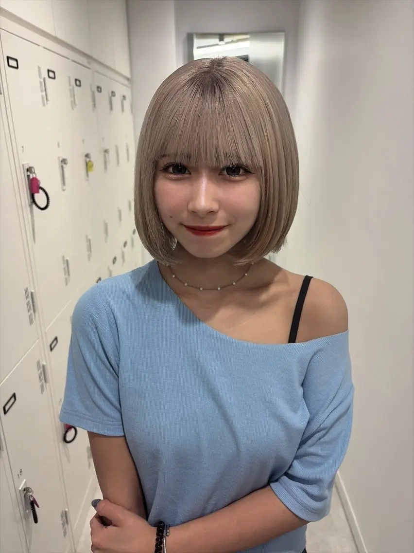 ショート カラー ヘアカラー 💗透明感カラー🫧 Ruka🎀のヘアスタイル