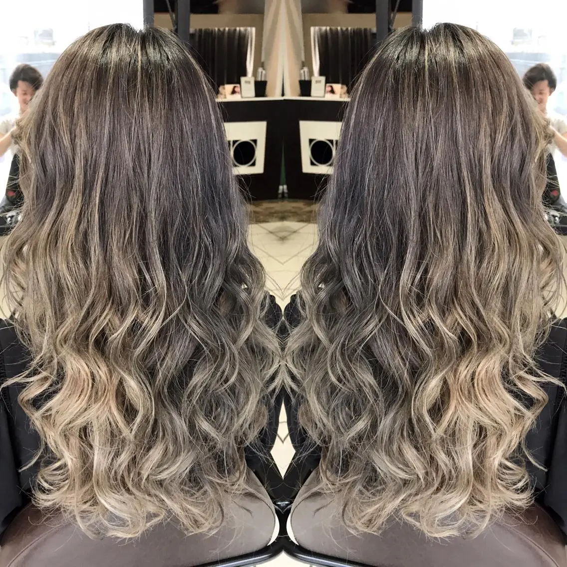 ロング カラー シールエクステ⭐️ オオミタクヤのヘアスタイル