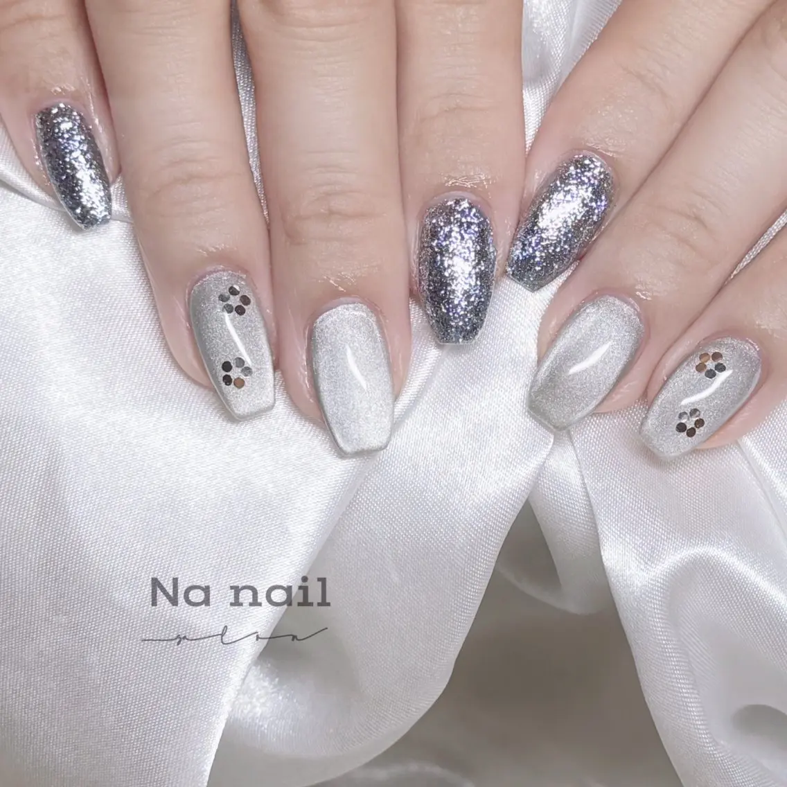 ネイル ホログラムネイル マグネットネイル ハンドネイル ハンドケア CC Nail 高田馬場のネイルデザイン