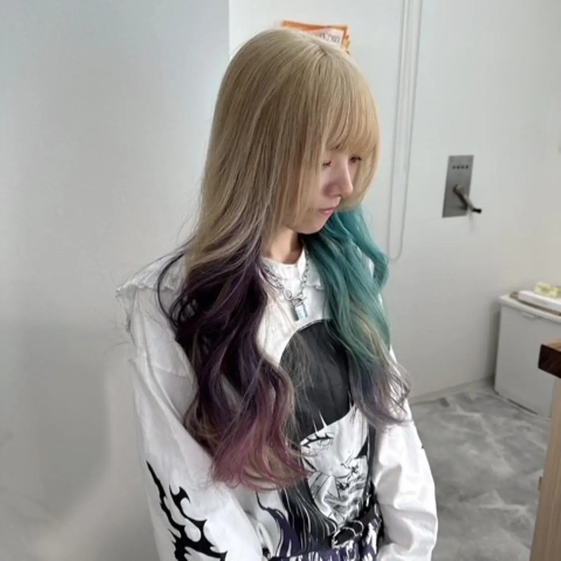 ロング ショートボブ ボブ ハイライト 髪質改善 縮毛矯正 ヘアテラス エムナラテンのヘアスタイル