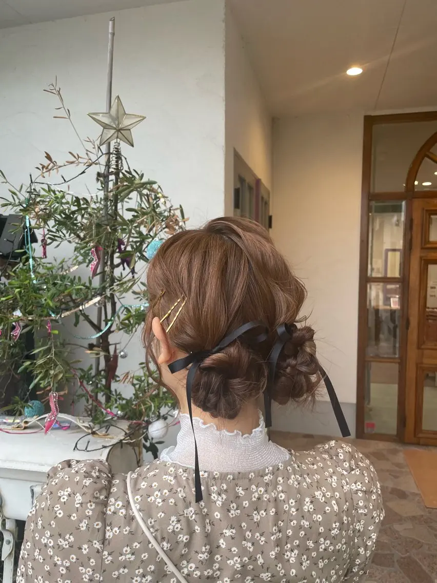 ミディアム ヘアアレンジ 山下 襟華のヘアスタイル