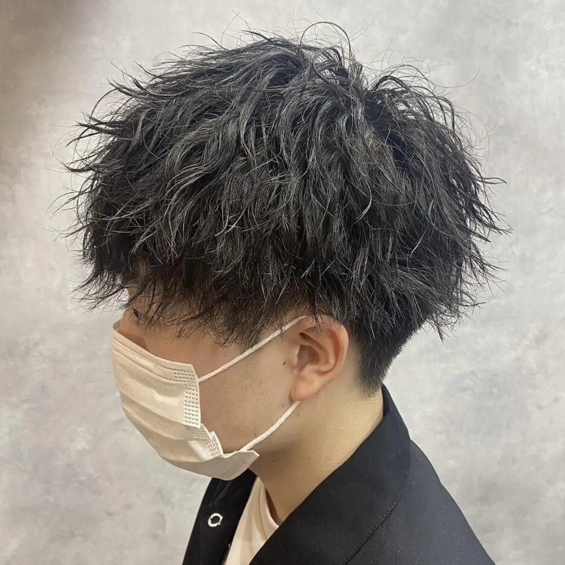 ショート パーマ メンズ カット パーマ Mens salon ANDYのヘアスタイル