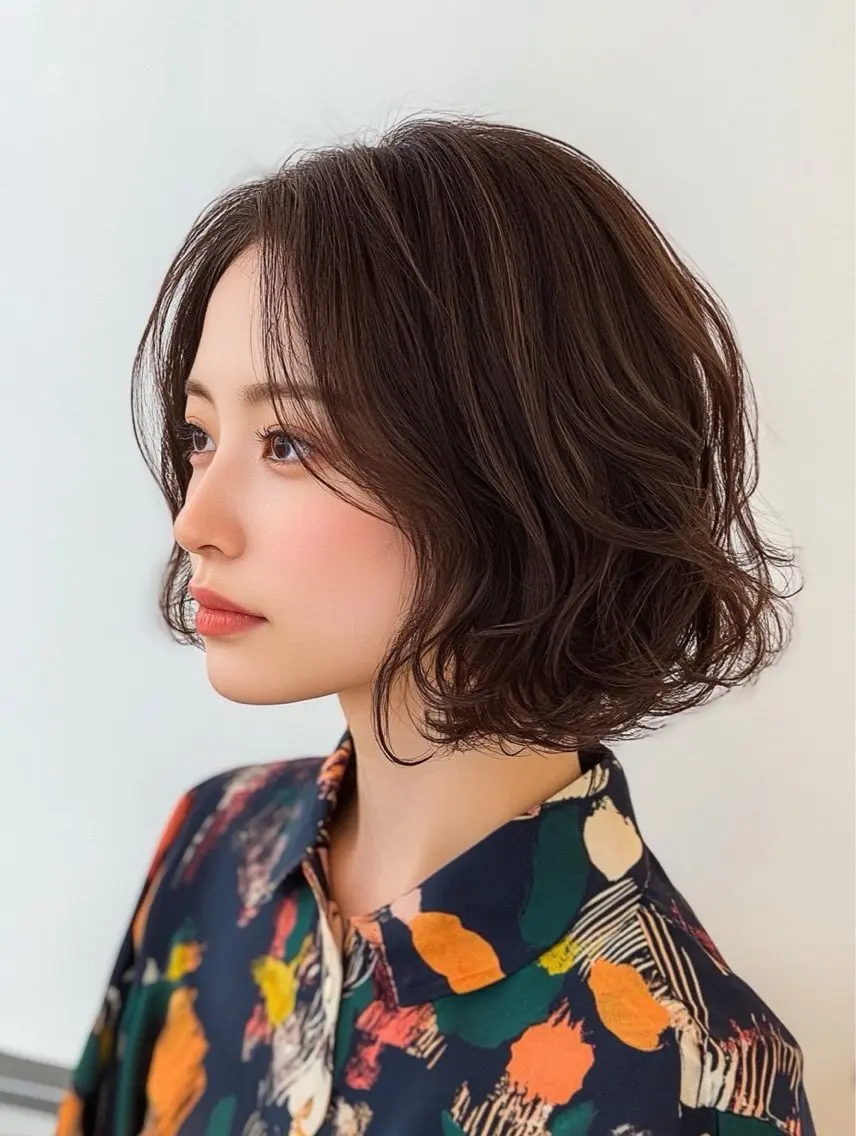 パーマ カット パーマ 大谷 海愛のヘアスタイル