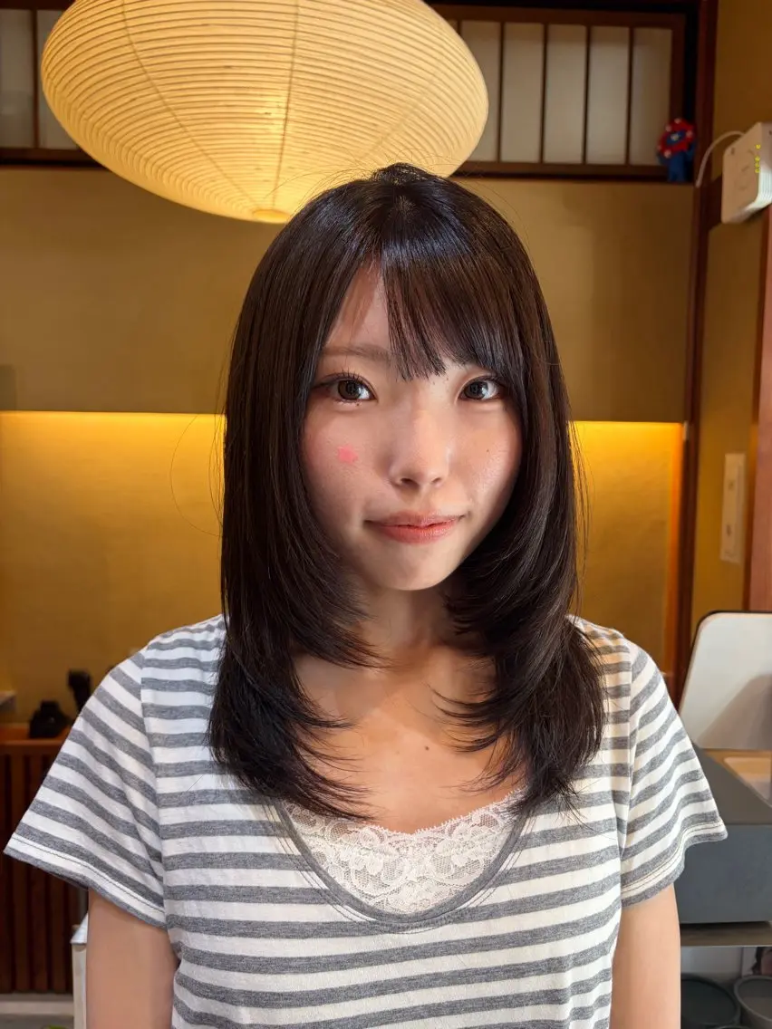 ミディアム カラー ゆるふわガーリーst yle🩰yuukaのヘアスタイル