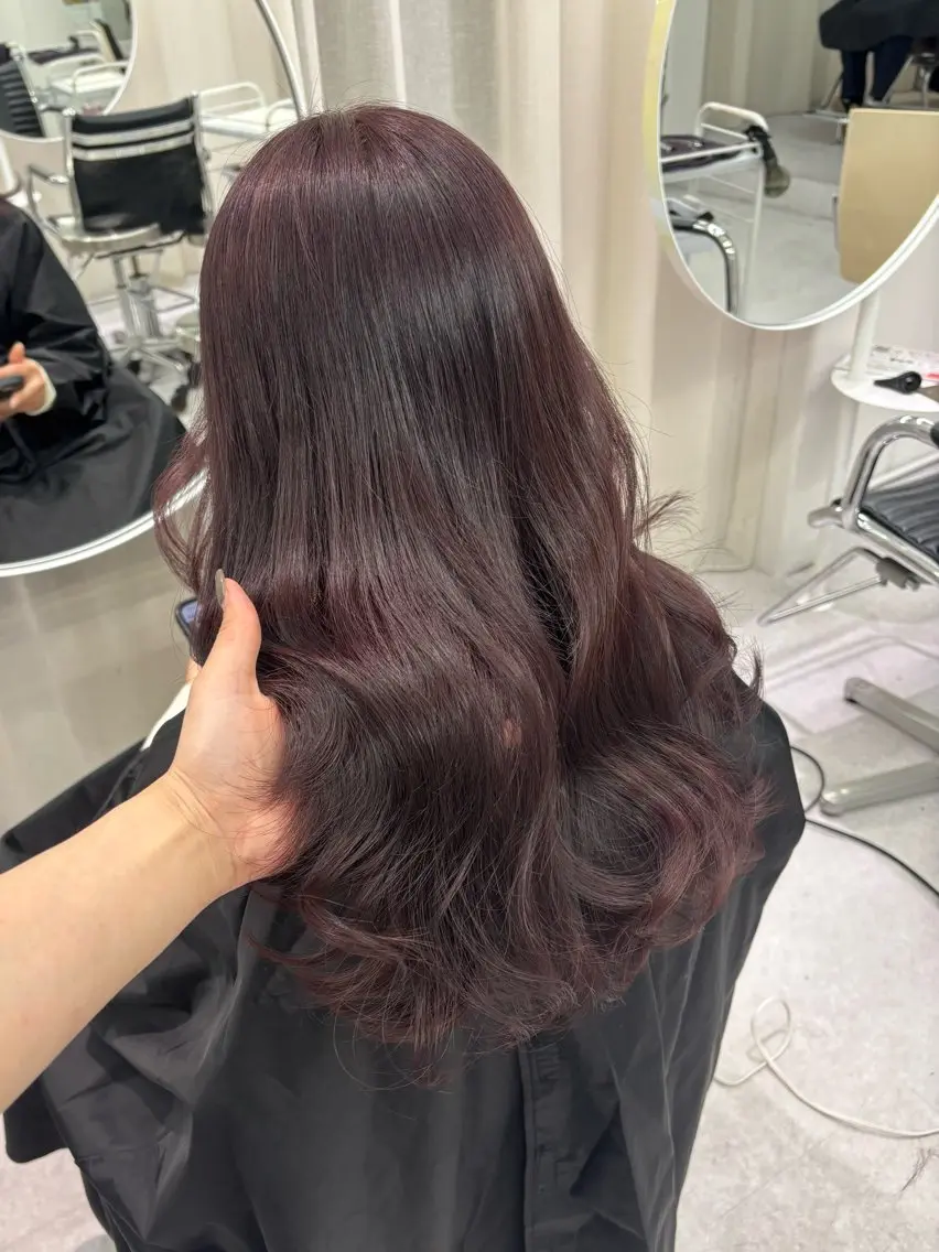 ロング カット ヘアカラー トリートメント 韓国レイヤー/ヘア カラー🎀ayamiのヘアスタイル