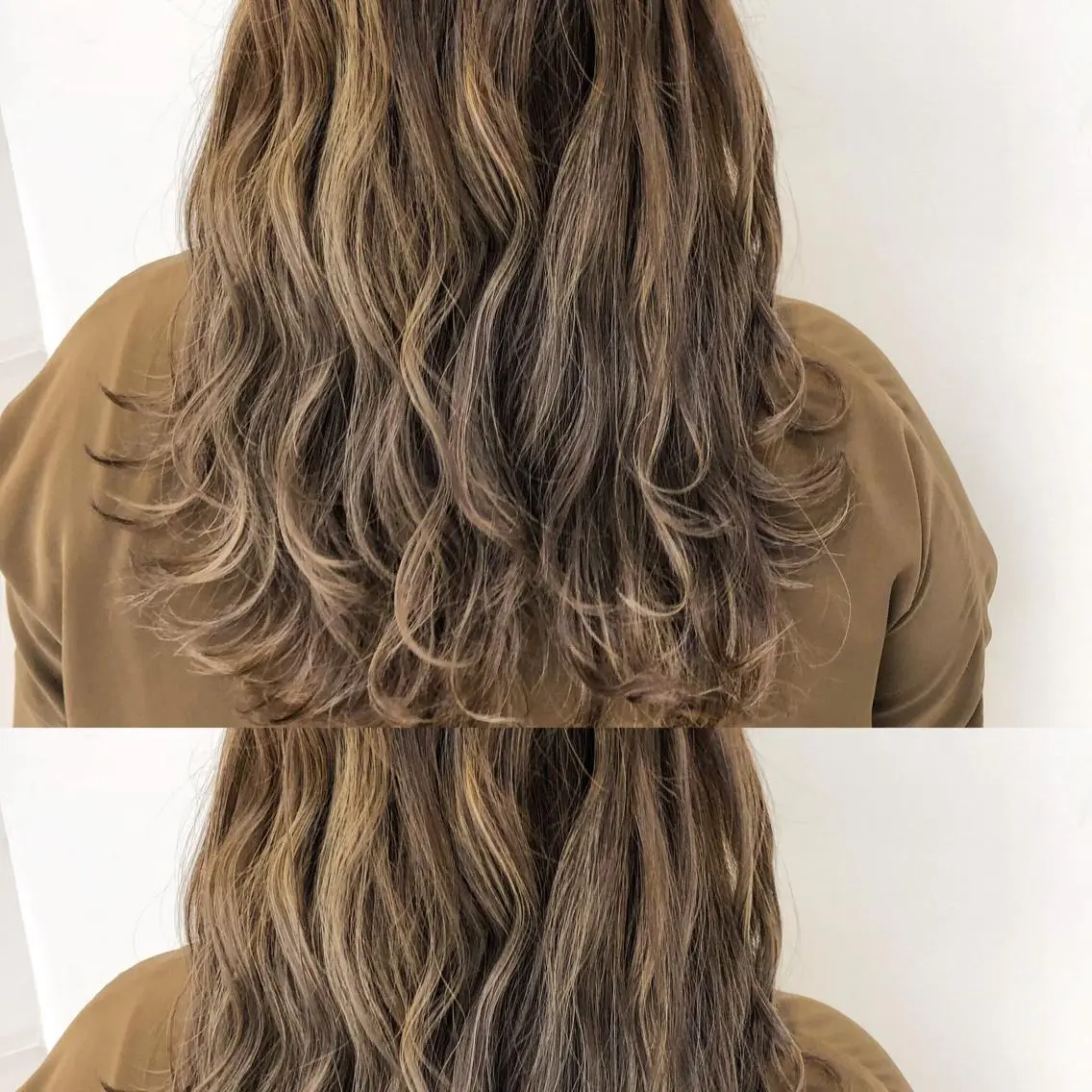 ロング カラー アッシュ バレイヤージュ ブリーチ 透明感カラー グラデーションカラー 似合わせカット/ レイヤーカット/新谷のヘアスタイル