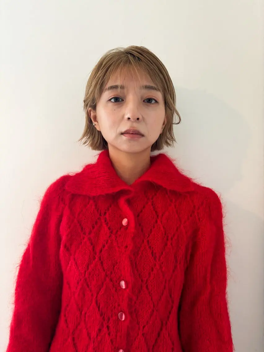 ショート カラー ベージュカラー ボブ レイヤーカット カット ヘアカラー Takuma Suzuki中目黒のヘアスタイル