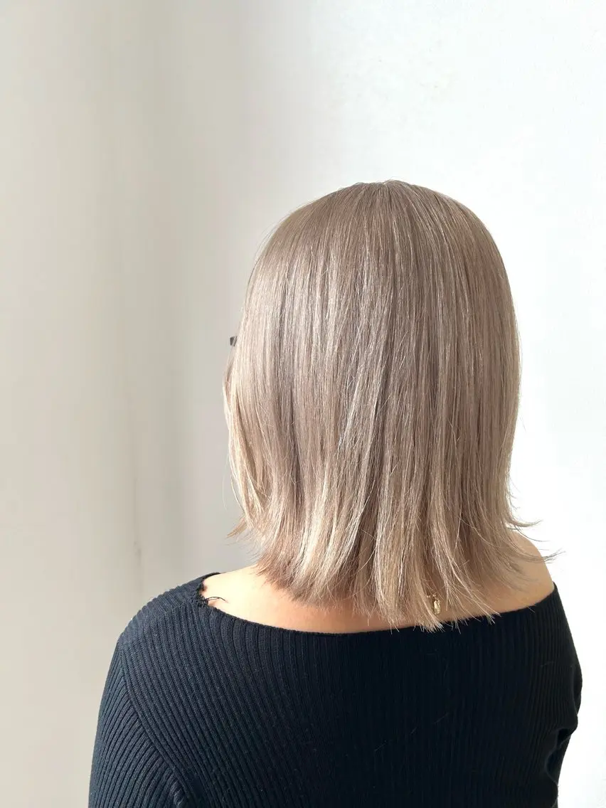 カラー ベージュカラー ブリーチ ホワイトベージュ ヘアカラー ♡BIANCA前橋 /金山 理子♡のヘアスタイル