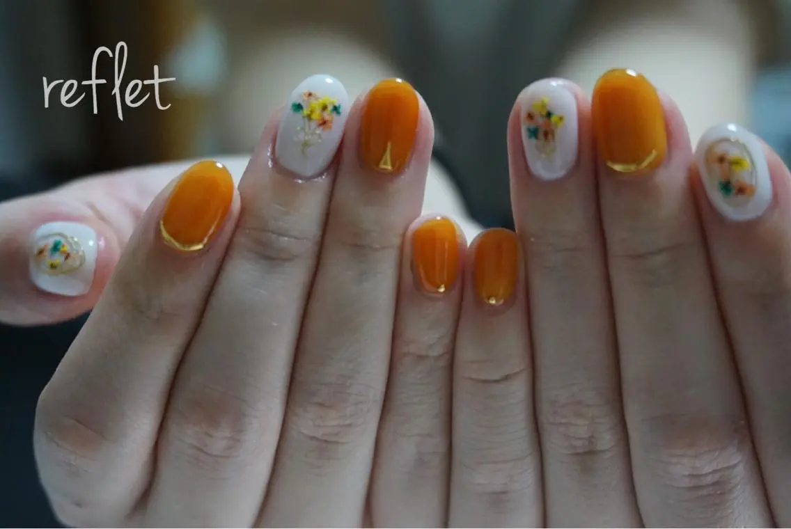 ネイル ワンカラーネイル ハンドネイル reflet nailのネイルデザイン