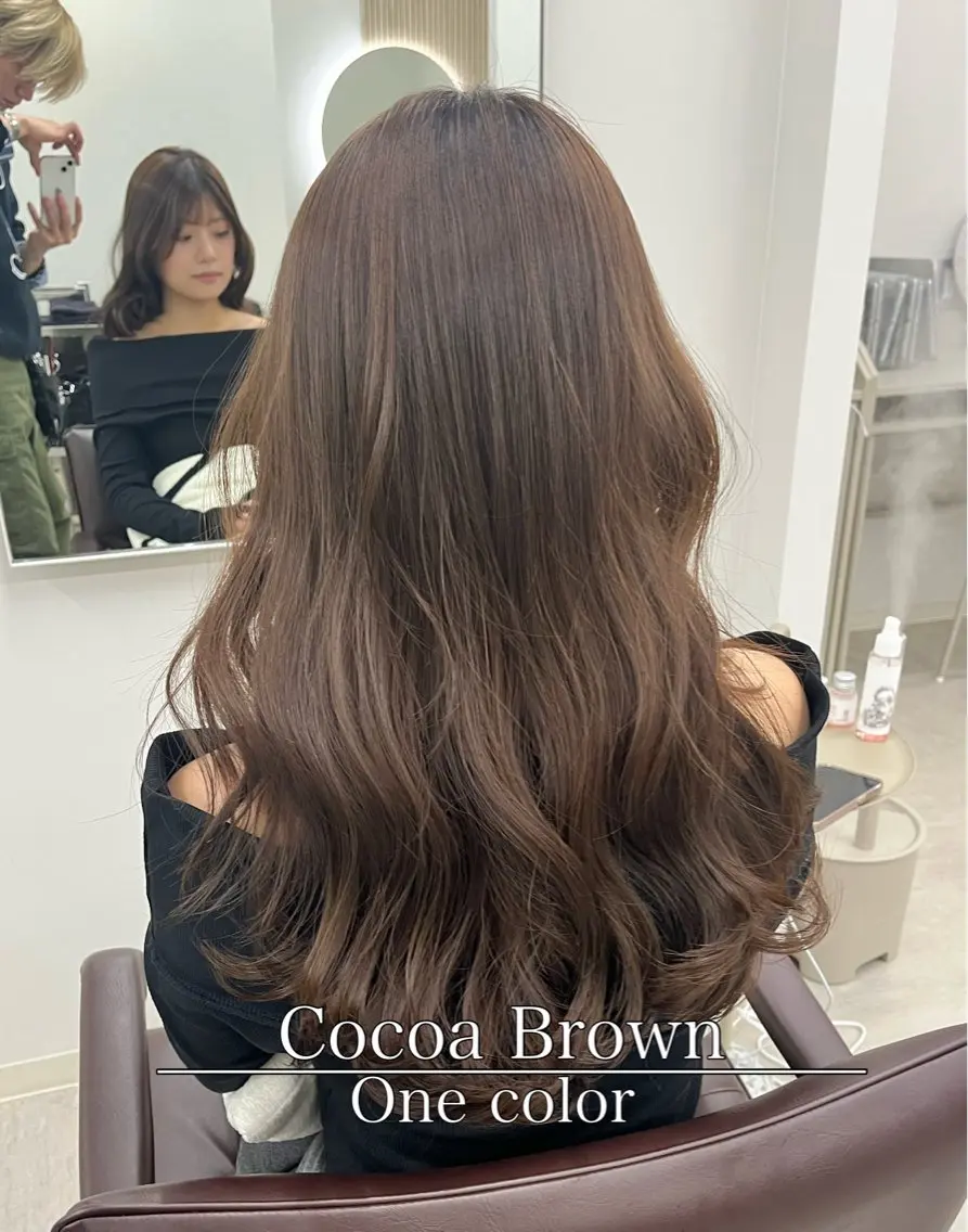 ミディアム カラー ヘアアレンジ ブラウンカラー 透明感カラー ココアブラウン グレージュ カット ヘアカラー トリートメント 指名1位・六三四🌻 まとまり続くレイヤーのヘアスタイル