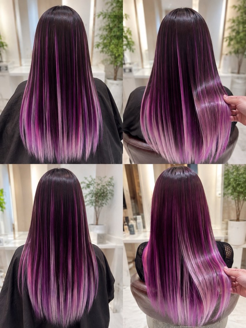 ロング カラー カット エクステ タケ ウチのヘアスタイル
