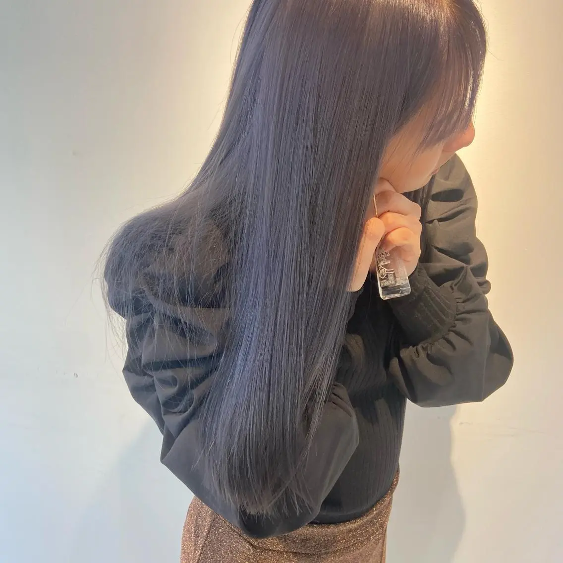 ロング カラー バレイヤージュ ミストバング ベージュカラー ブリーチ 抜きっぱなしブロンド 札幌ブリーチカラー/ ダブルカラー/ドイのヘアスタイル