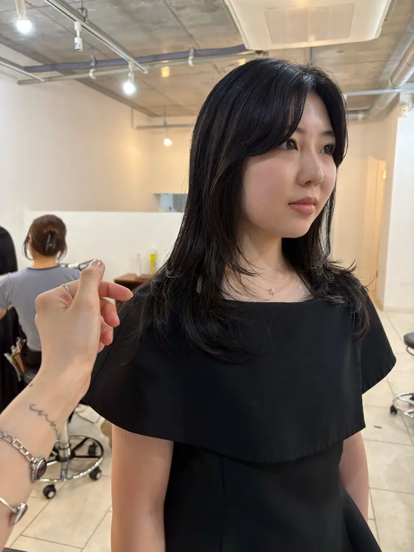 ロング カラー パーマ カット ヘアカラー 縮毛矯正 eri kinjoのヘアスタイル