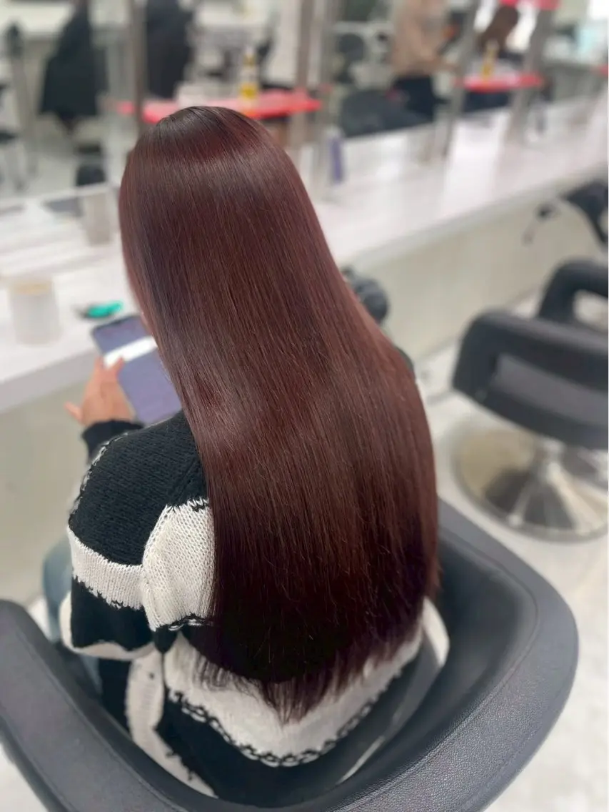 ロング カラー ヘアアレンジ 暖色・髪質改善🍒 吉武杏莉のヘアスタイル