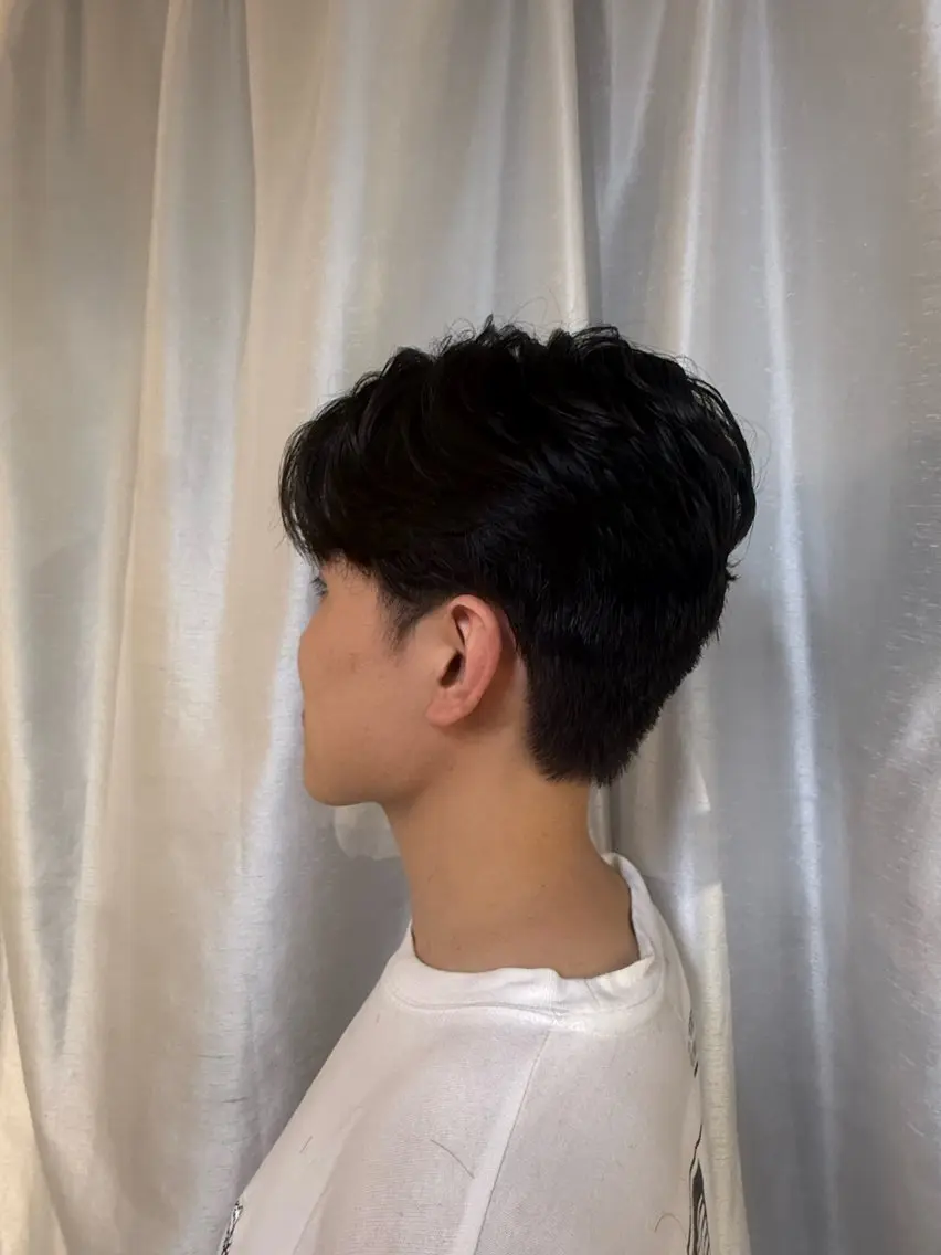 パーマ メンズ フェザーパーマ メンズパーマ パーマ いしはま ななかのヘアスタイル