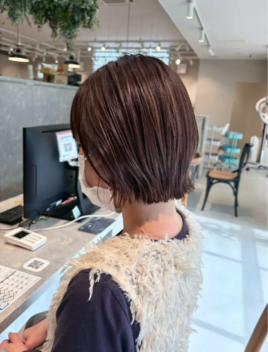ミディアム カラー 森 理音のヘアスタイル