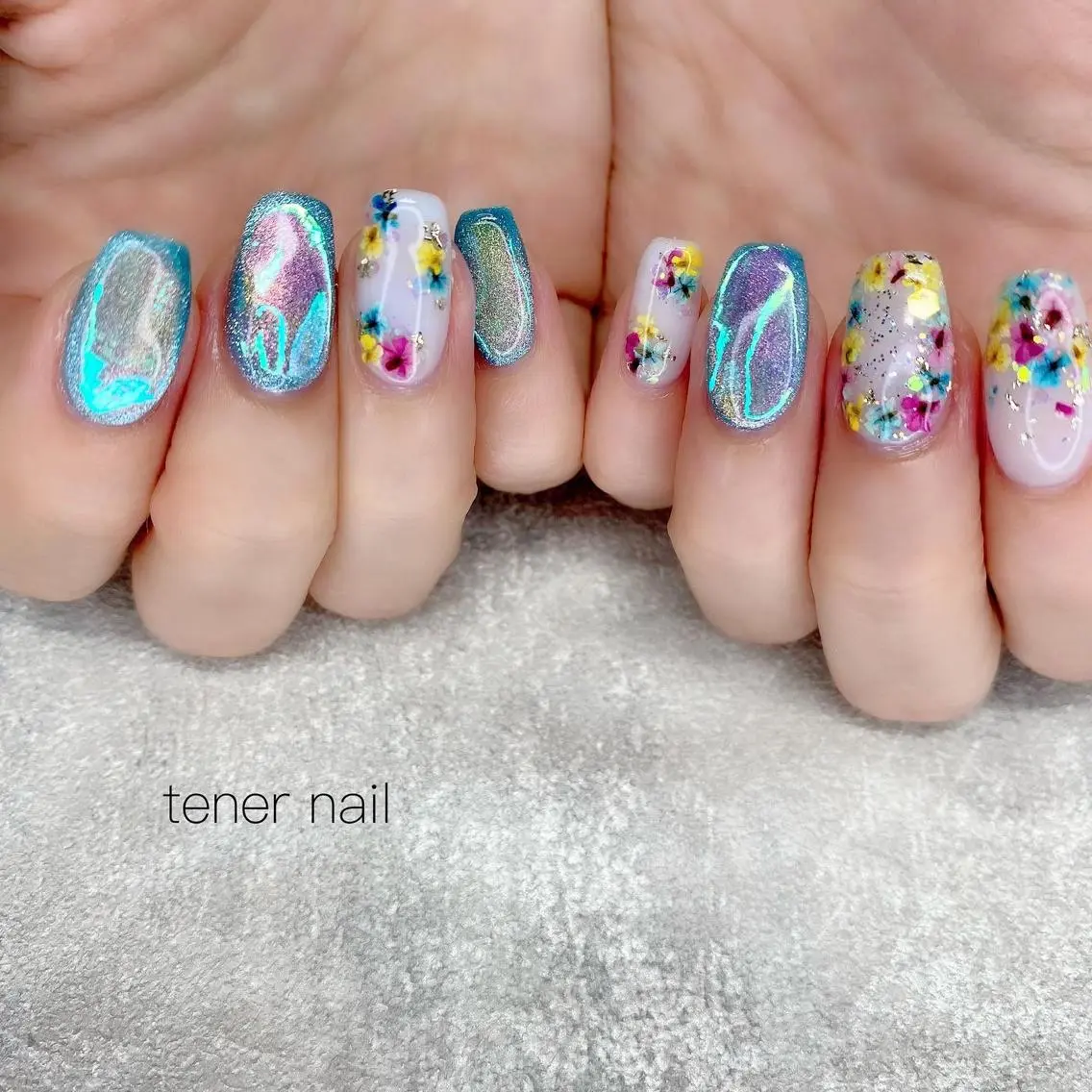 ネイル 氷ネイル・うるうるネイル テネルネイル tener nailのネイルデザイン