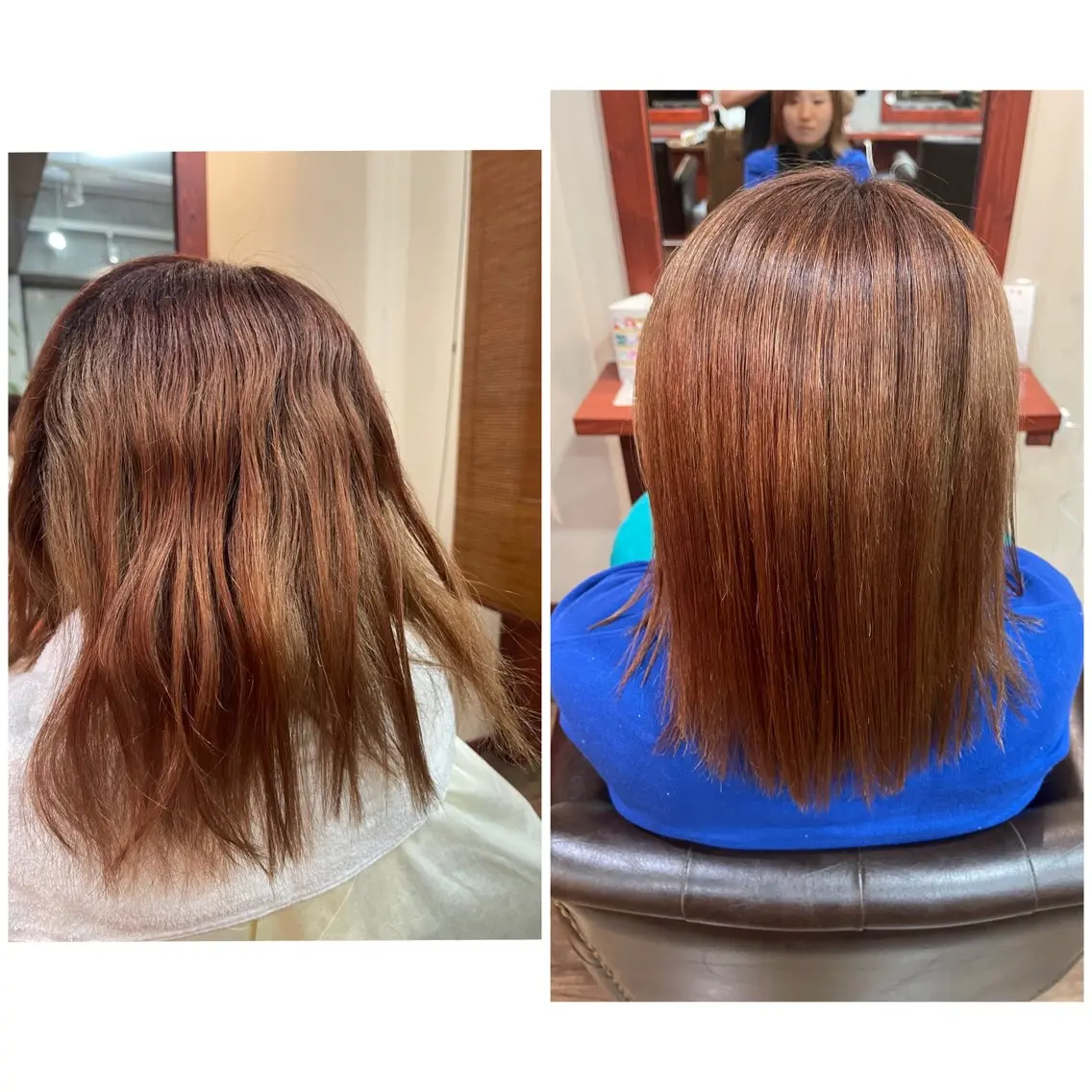 セミロング 酸性ストレート 縮毛矯正 テライ ケイショウのヘアスタイル