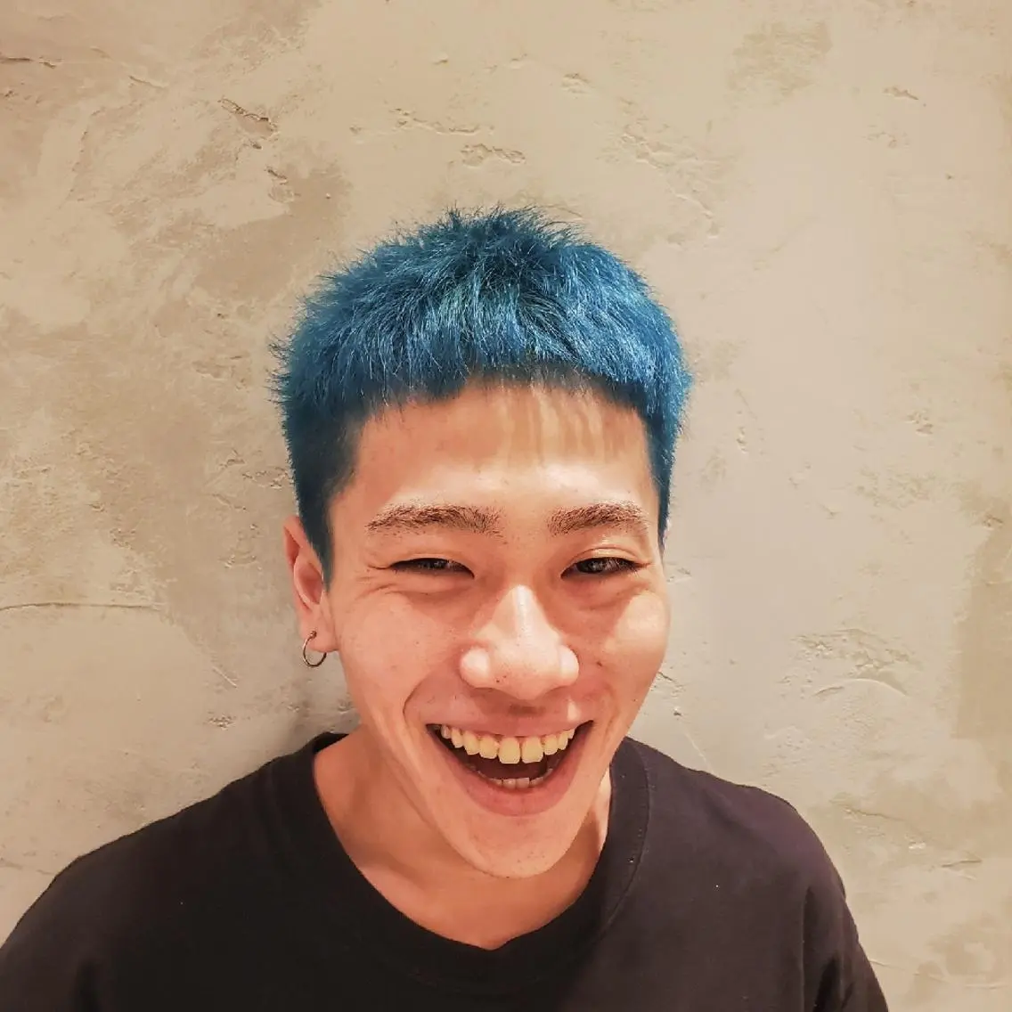 カラー メンズ ブルーカラー ダブルカラー 竹尾 優斗のヘアスタイル